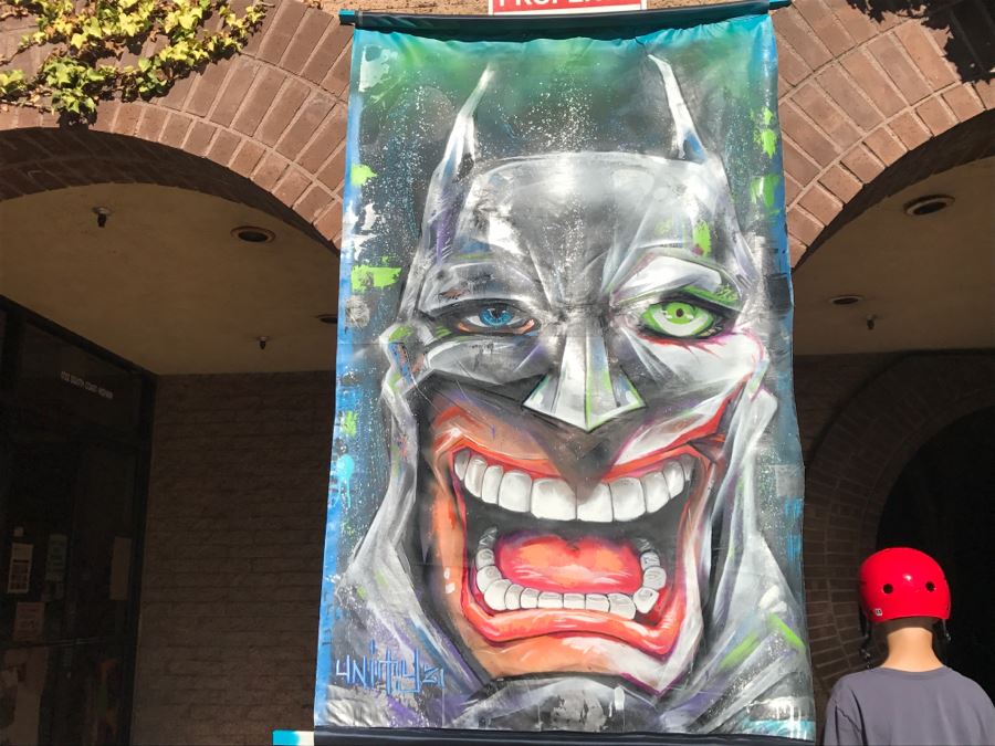 Large Original Painting On Canvas Of Batman Joker Hybrid Signed Unity21 [Photo 15]