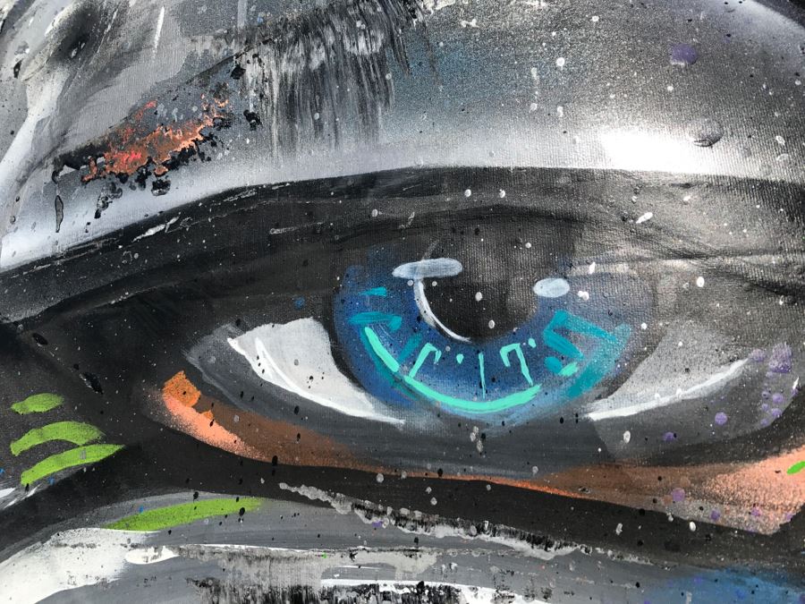 Large Original Painting On Canvas Of Batman Joker Hybrid Signed Unity21 [Photo 18]