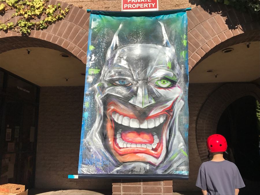 Large Original Painting On Canvas Of Batman Joker Hybrid Signed Unity21 [Photo 11]