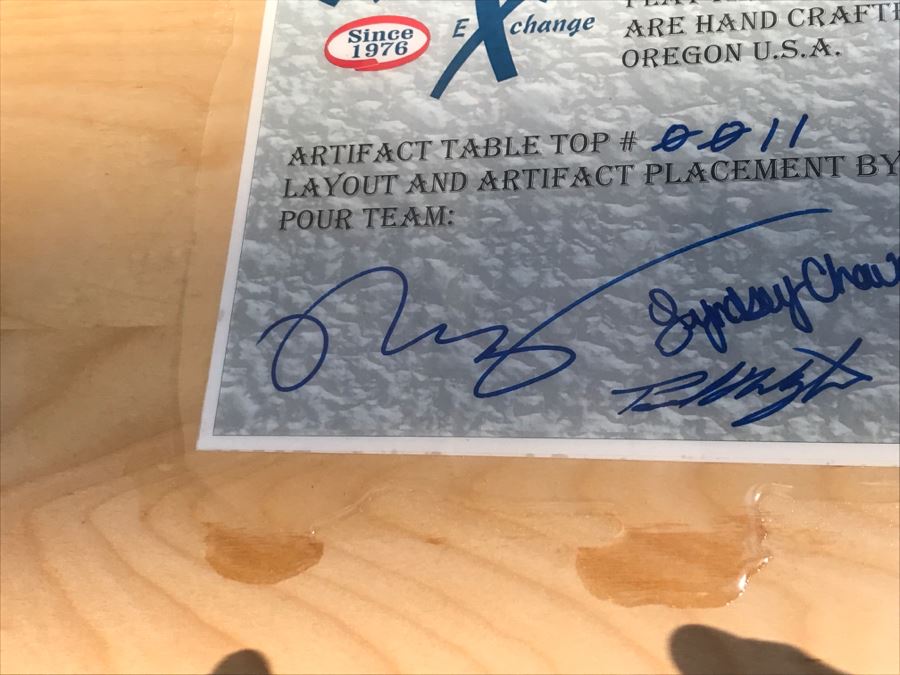 RARE Magic The Gathering Artifact Table Top Hand Made Limited Edition By Magazine Exchange Signed With Certificate On Underneath Of Table Table # 0011 Estimate $3,000 [Photo 26]