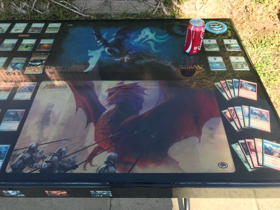 RARE Magic The Gathering Artifact Table Top Hand Made Limited Edition By Magazine Exchange Signed With Certificate On Underneath Of Table Table # 0011 Estimate $3,000 [Photo 31]