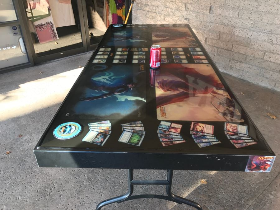RARE Magic The Gathering Artifact Table Top Hand Made Limited Edition By Magazine Exchange Signed With Certificate On Underneath Of Table Table # 0011 Estimate $3,000 [Photo 19]
