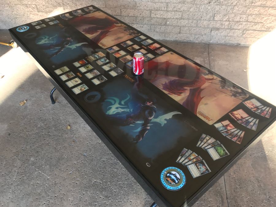 RARE Magic The Gathering Artifact Table Top Hand Made Limited Edition By Magazine Exchange Signed With Certificate On Underneath Of Table Table # 0011 Estimate $3,000 [Photo 15]