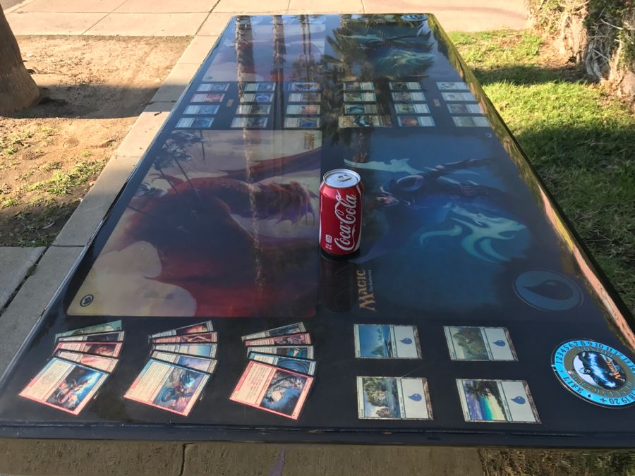 RARE Magic The Gathering Artifact Table Top Hand Made Limited Edition By Magazine Exchange Signed With Certificate On Underneath Of Table Table # 0011 Estimate $3,000 [Photo 43]