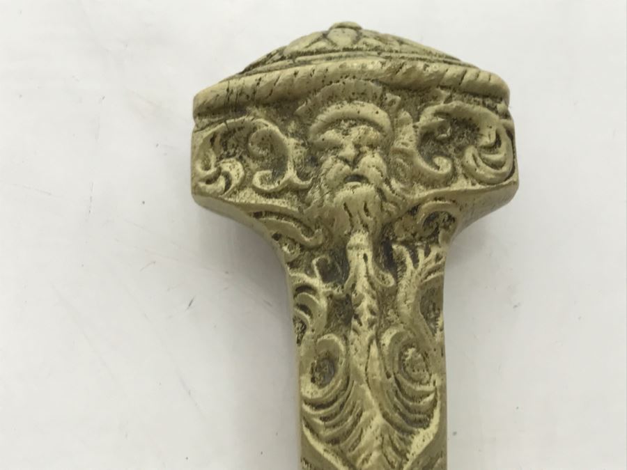 Vintage Ornate Brass Letter Opener With Sheath [Photo 8]