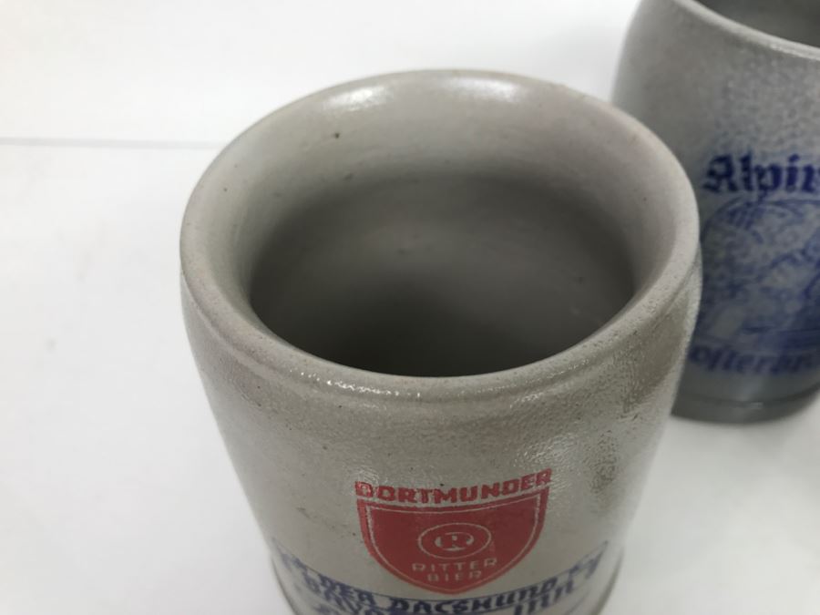 Set Of (4) 0.5L Stoneware German Beer Steins Mugs GERZ [Photo 8]