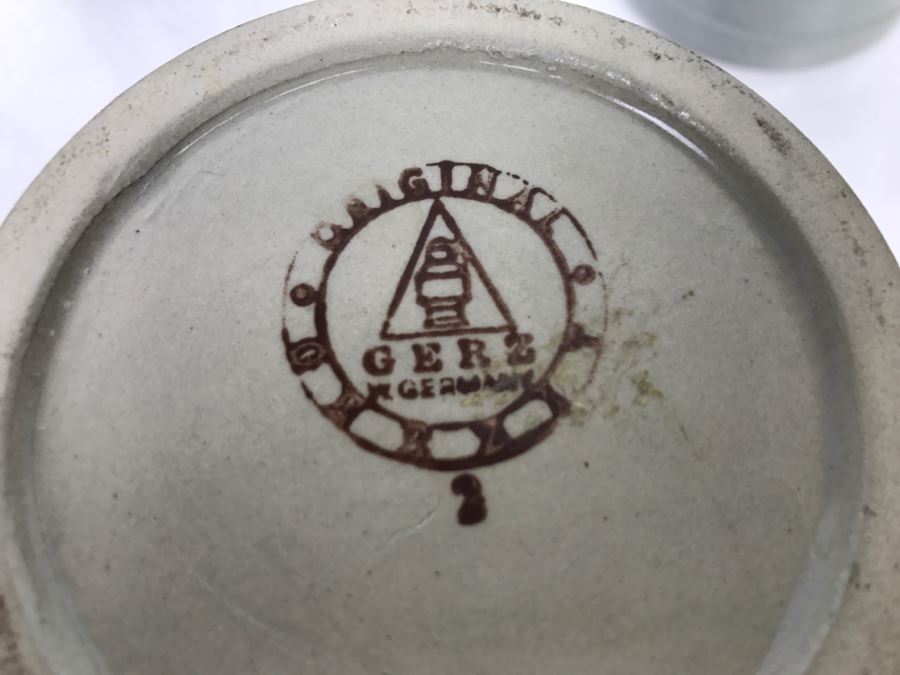 Set Of (4) 0.5L Stoneware German Beer Steins Mugs GERZ [Photo 14]