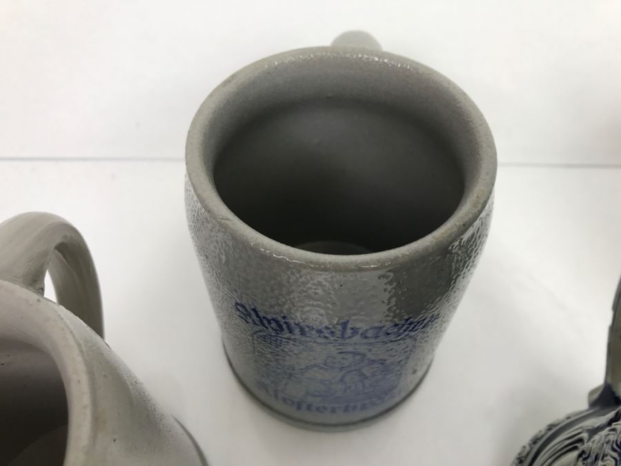 Set Of (4) 0.5L Stoneware German Beer Steins Mugs GERZ [Photo 6]