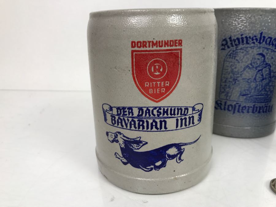 Set Of (4) 0.5L Stoneware German Beer Steins Mugs GERZ [Photo 7]