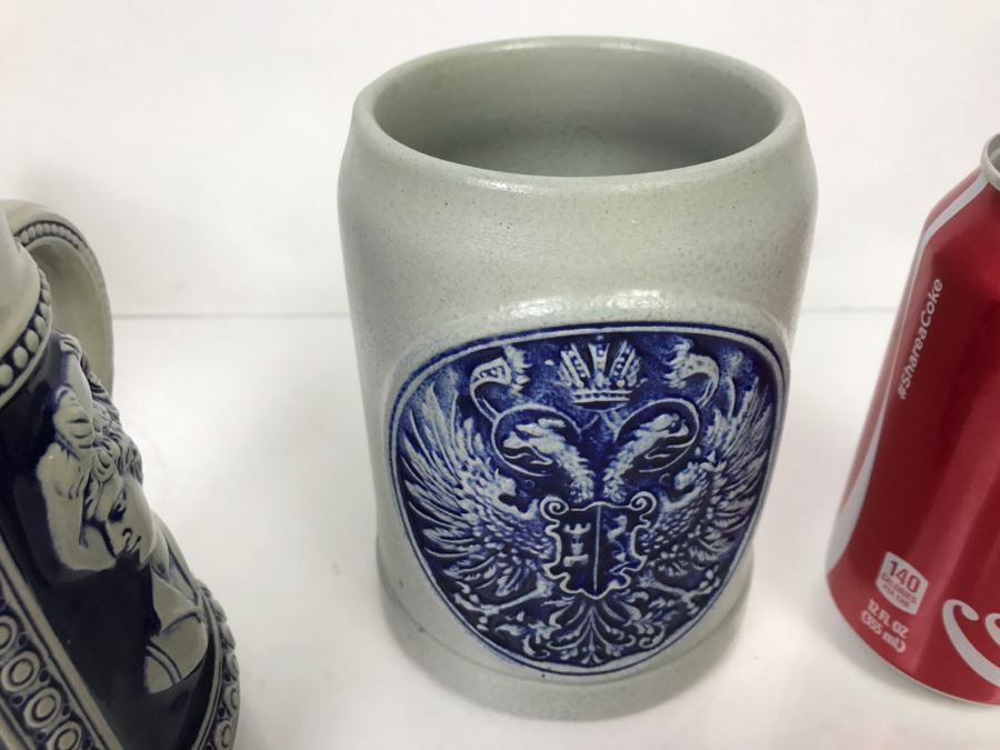 Set Of (4) 0.5L Stoneware German Beer Steins Mugs GERZ [Photo 11]