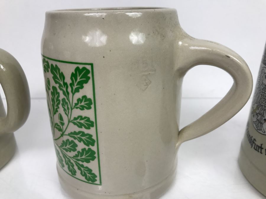 Set Of (4) 0.5L Stoneware German Beer Steins Mugs GERZ [Photo 8]