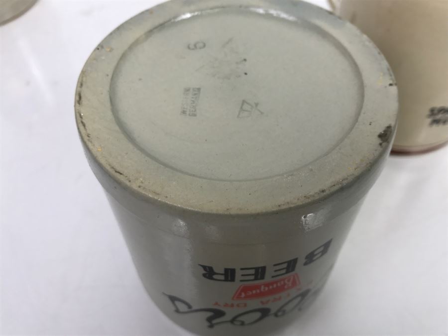 Set Of (4) 0.5L Stoneware German Beer Steins Mugs + (1) Vienna Austria Kunsthandwerk Beer Stein [Photo 10]