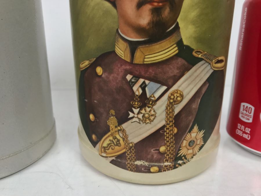 Set Of (3) Large 1L Stoneware German Beer Steins Mugs [Photo 3]