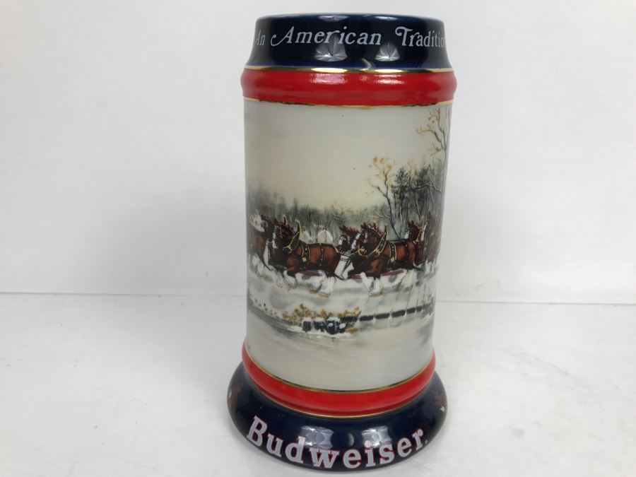 Set Of (2) Anheuser-Busch Beer Steins By Ceramarte 1990 And 1991 Artist Susan Sampson [Photo 7]