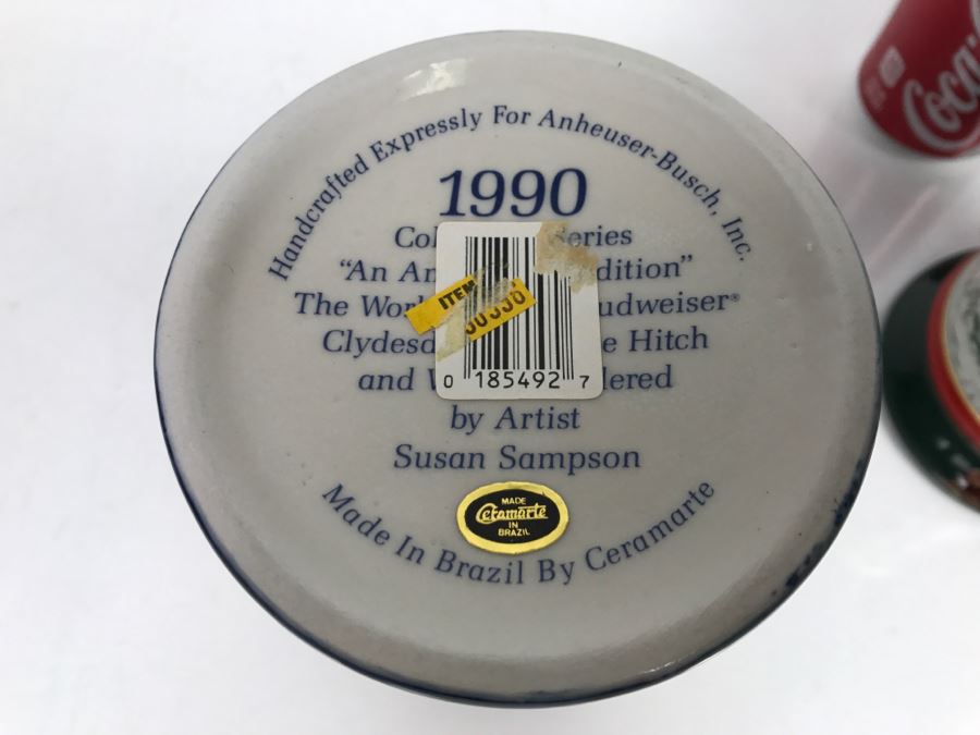 Set Of (2) Anheuser-Busch Beer Steins By Ceramarte 1990 And 1991 Artist Susan Sampson [Photo 10]