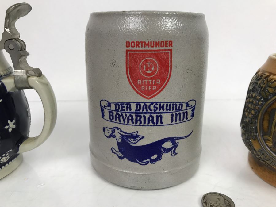 Set Of (3) German Beer Steins Mugs [Photo 3]