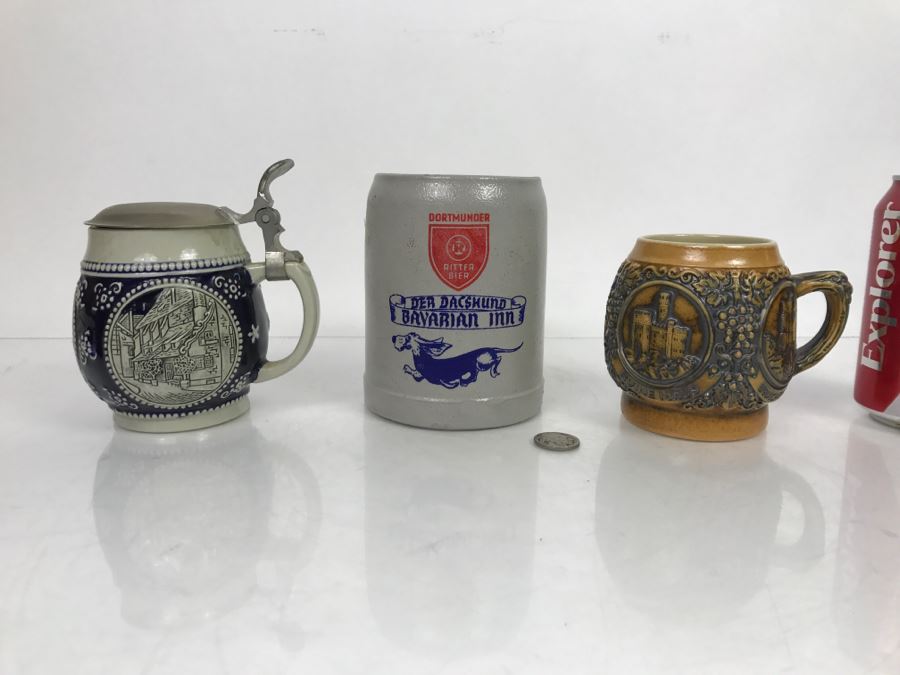 Set Of (3) German Beer Steins Mugs [Photo 2]