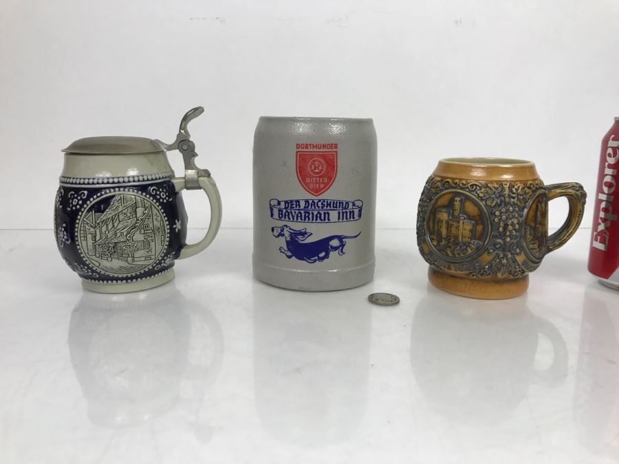 Set Of (3) German Beer Steins Mugs [Photo 1]