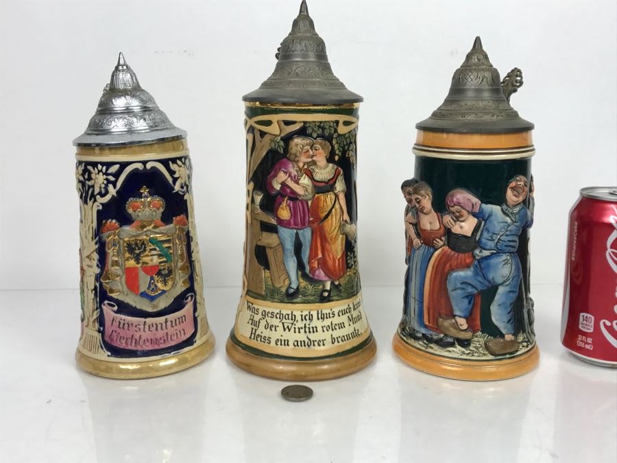 Set Of (3) German Beer Steins [Photo 2]