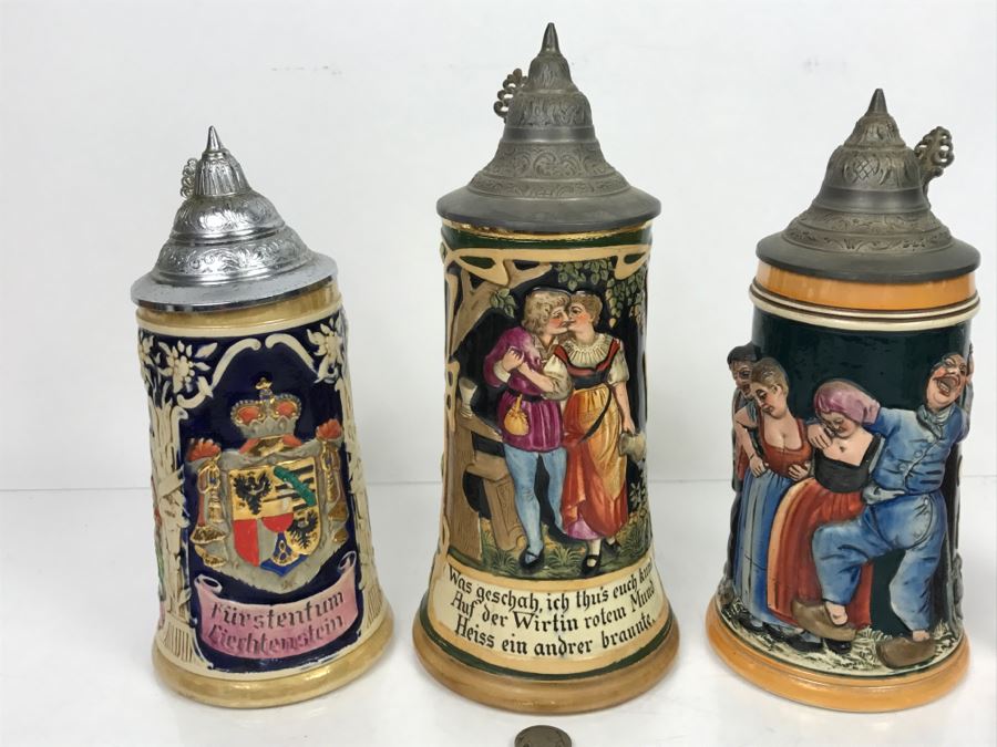 Set Of (3) German Beer Steins [Photo 3]