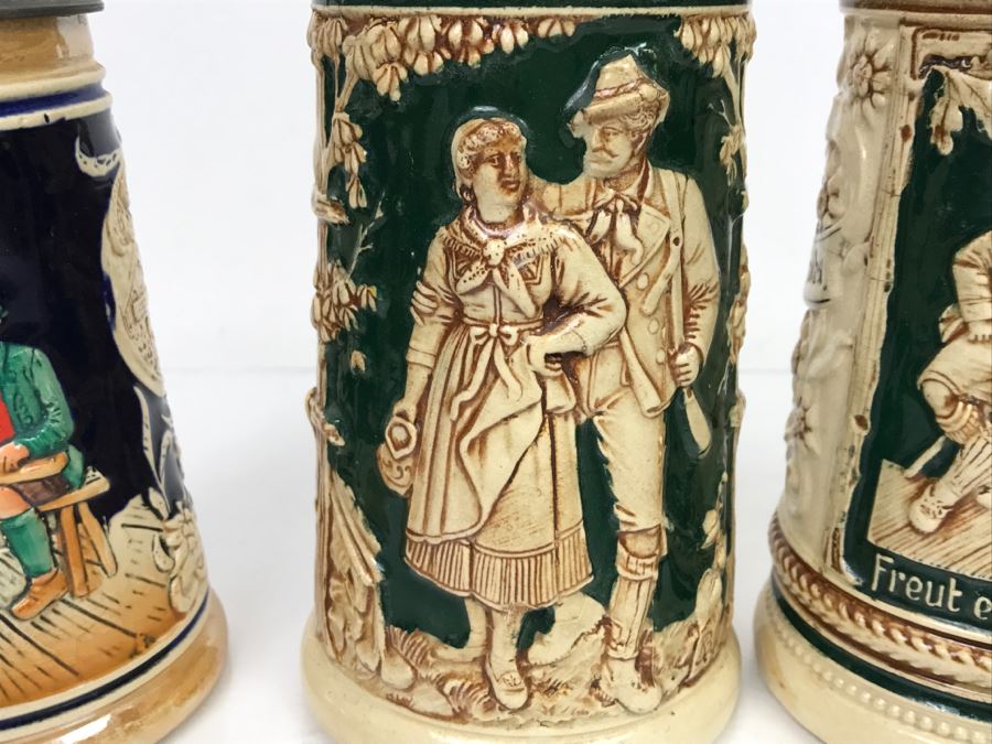 Set Of (4) German Beer Steins [Photo 3]