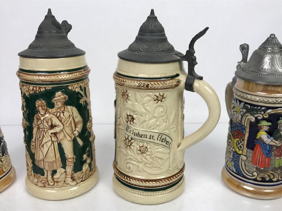 Set Of (4) German Beer Steins [Photo 11]