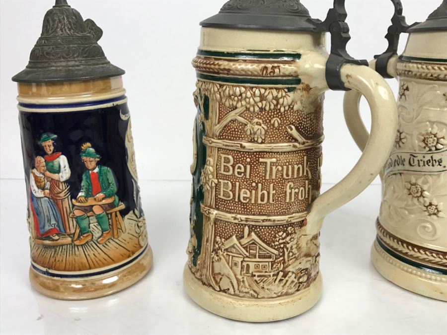 Set Of (4) German Beer Steins [Photo 14]