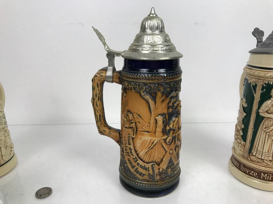 Set Of (4) German Beer Steins [Photo 19]