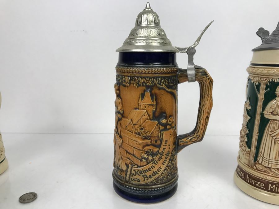 Set Of (4) German Beer Steins [Photo 21]