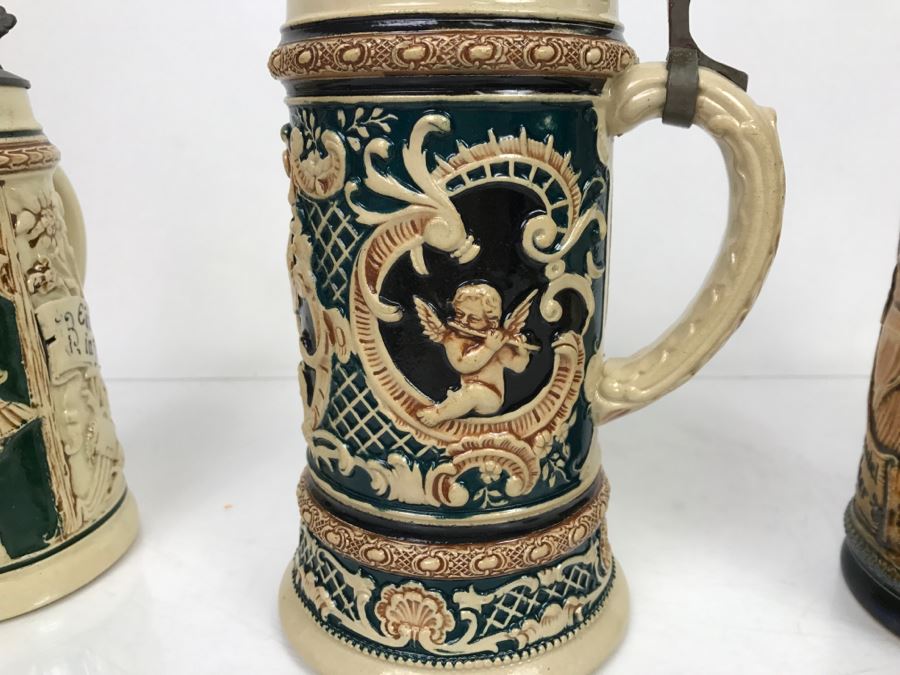 Set Of (4) German Beer Steins [Photo 13]