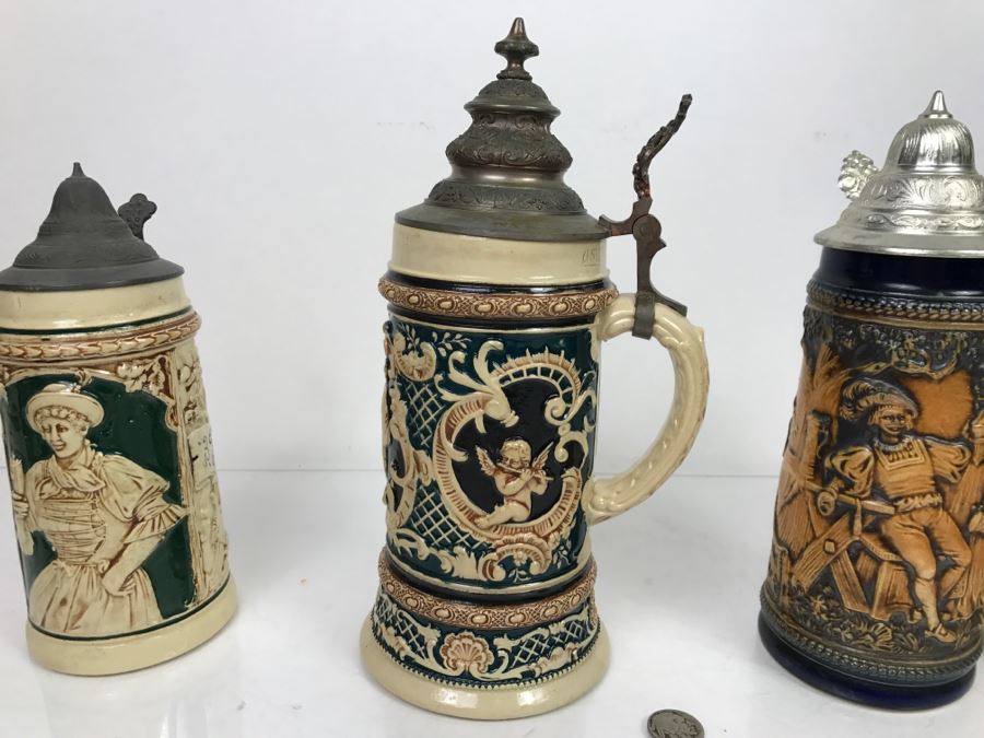 Set Of (4) German Beer Steins [Photo 12]