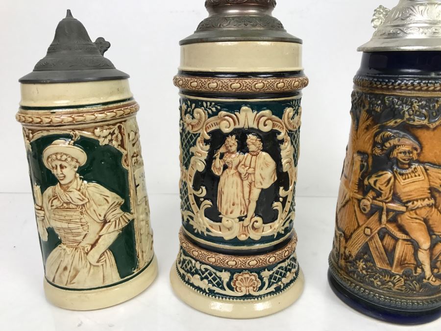 Set Of (4) German Beer Steins [Photo 3]