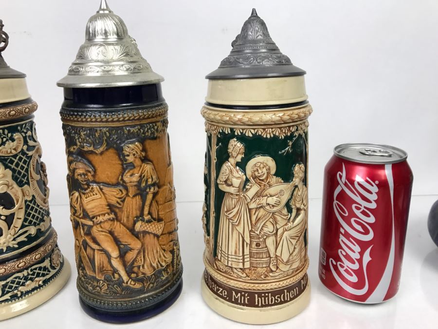 Set Of (4) German Beer Steins [Photo 8]