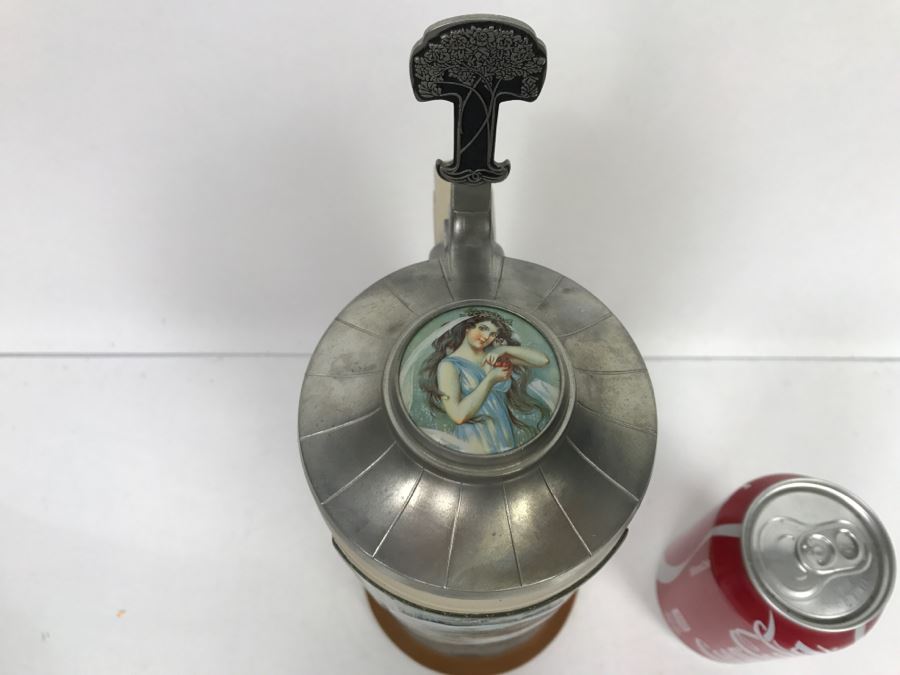 Vintage 2001 Anheuser-Busch Malt-Nutrine 1906 Calendar Series Winter Beer Stein Mug CS520 Limited Edition Ceramarte [Photo 6]