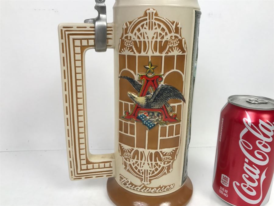 Vintage 2001 Anheuser-Busch Malt-Nutrine 1906 Calendar Series Winter Beer Stein Mug CS520 Limited Edition Ceramarte [Photo 10]