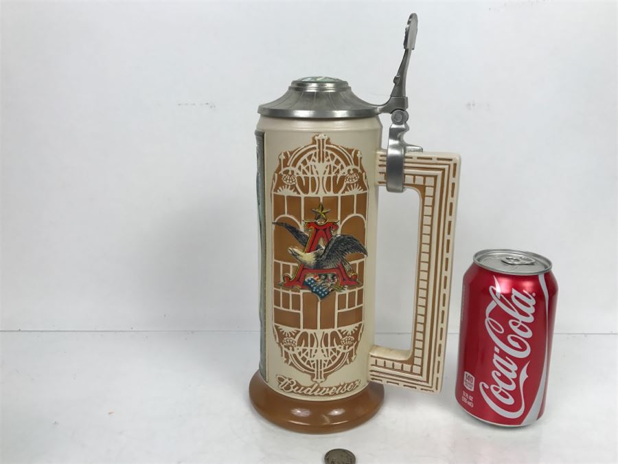 Vintage 2001 Anheuser-Busch Malt-Nutrine 1906 Calendar Series Winter Beer Stein Mug CS520 Limited Edition Ceramarte [Photo 11]