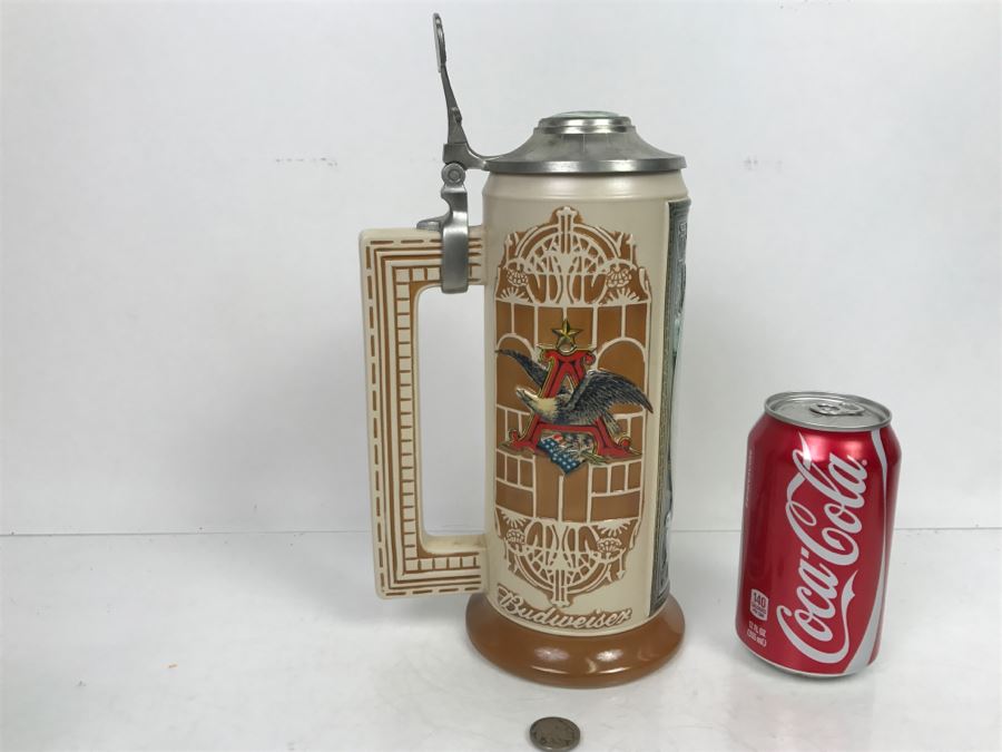 Vintage 2001 Anheuser-Busch Malt-Nutrine 1906 Calendar Series Winter Beer Stein Mug CS520 Limited Edition Ceramarte [Photo 9]