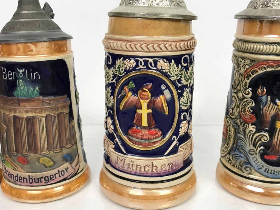 Set Of (5) German Beer Steins [Photo 5]