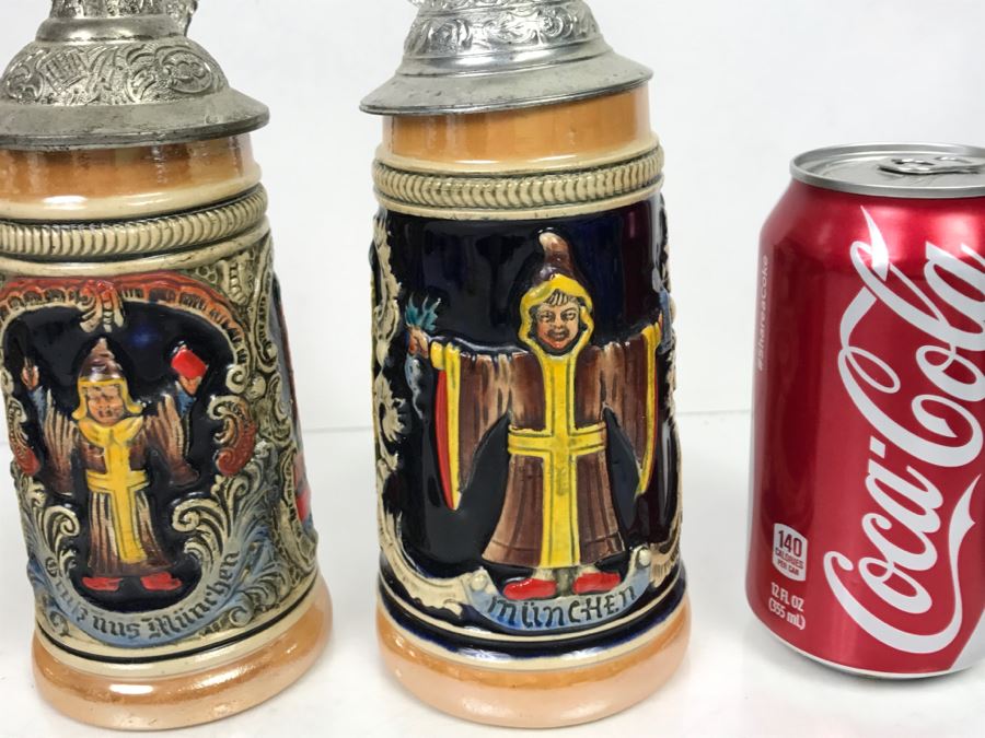 Set Of (5) German Beer Steins [Photo 2]