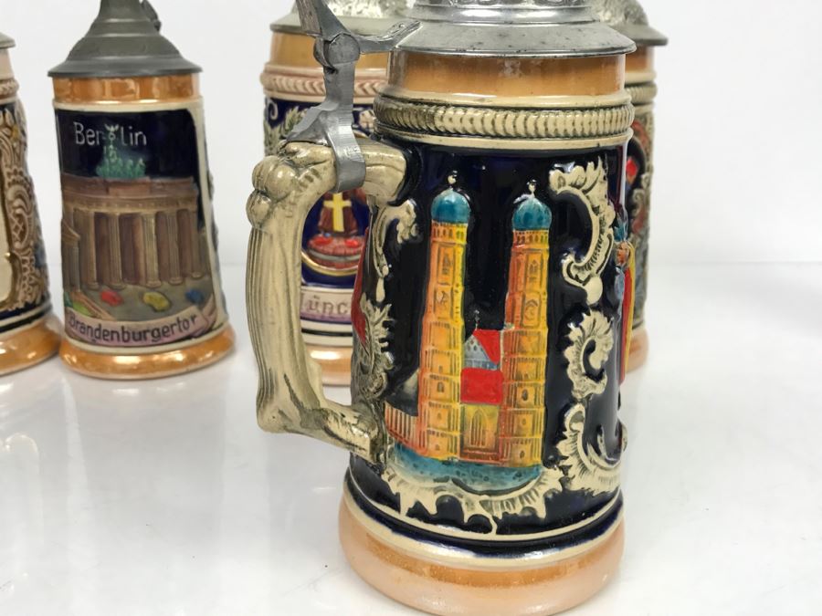 Set Of (5) German Beer Steins [Photo 9]