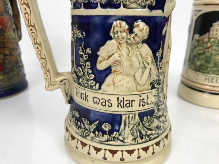 Set Of (4) German Beer Steins Mugs [Photo 14]