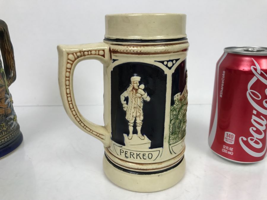 Set Of (4) German Beer Steins Mugs [Photo 18]
