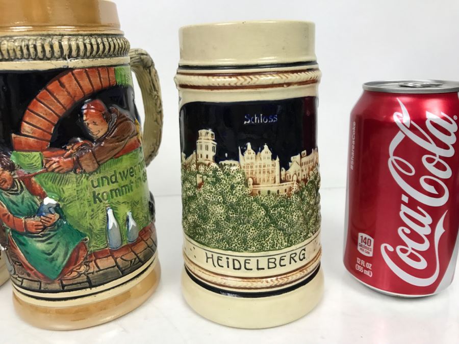 Set Of (4) German Beer Steins Mugs [Photo 5]