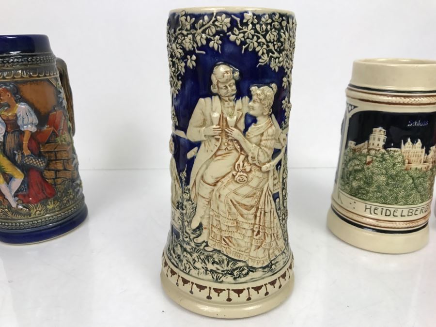 Set Of (4) German Beer Steins Mugs [Photo 11]