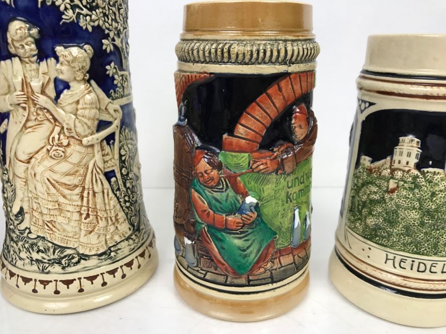 Set Of (4) German Beer Steins Mugs [Photo 2]