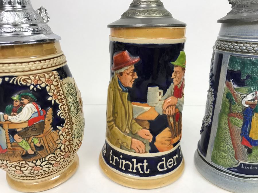 Set Of (4) German Beer Steins [Photo 2]