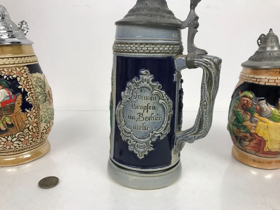 Set Of (4) German Beer Steins [Photo 9]