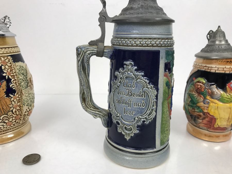 Set Of (4) German Beer Steins [Photo 10]