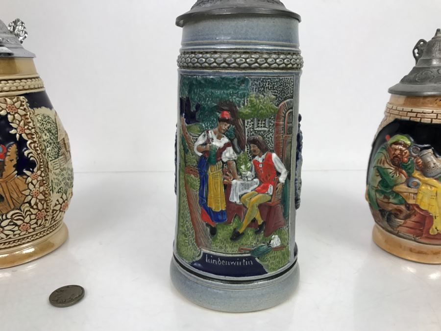 Set Of (4) German Beer Steins [Photo 7]