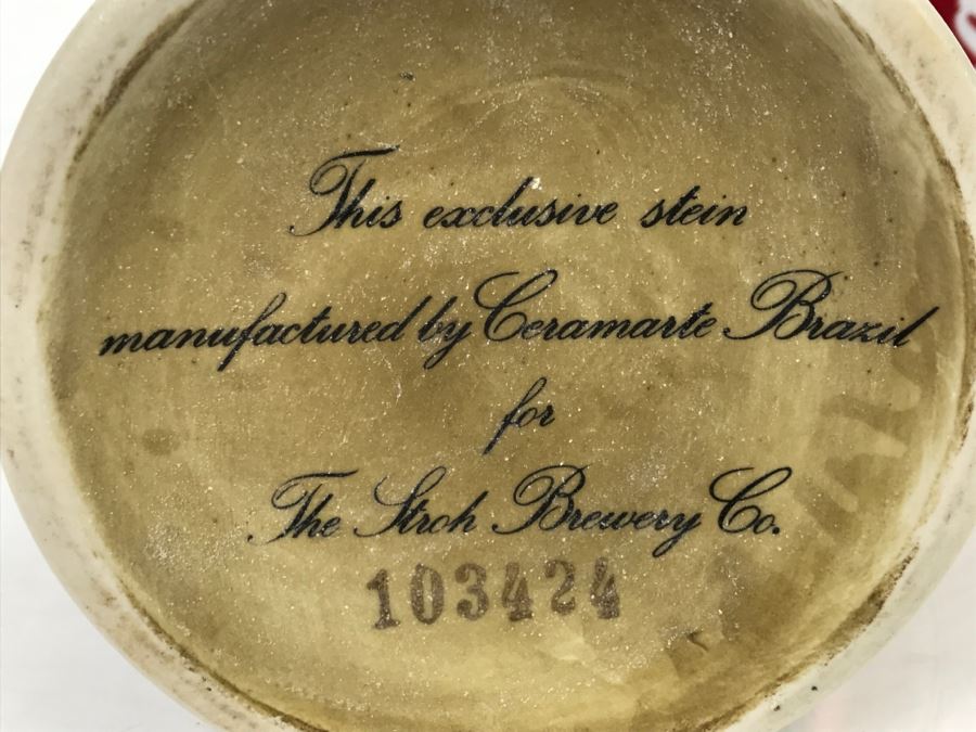 Stroh's Brewing Co Advertising Beer Stein By Ceramarte [Photo 9]